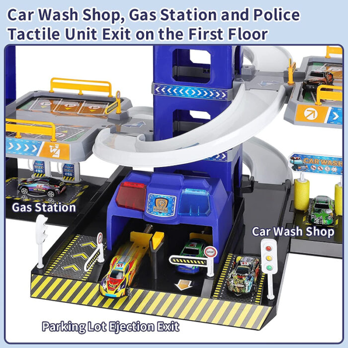 City Shuttle Fire Parking Playset Stand For kids - Image 2