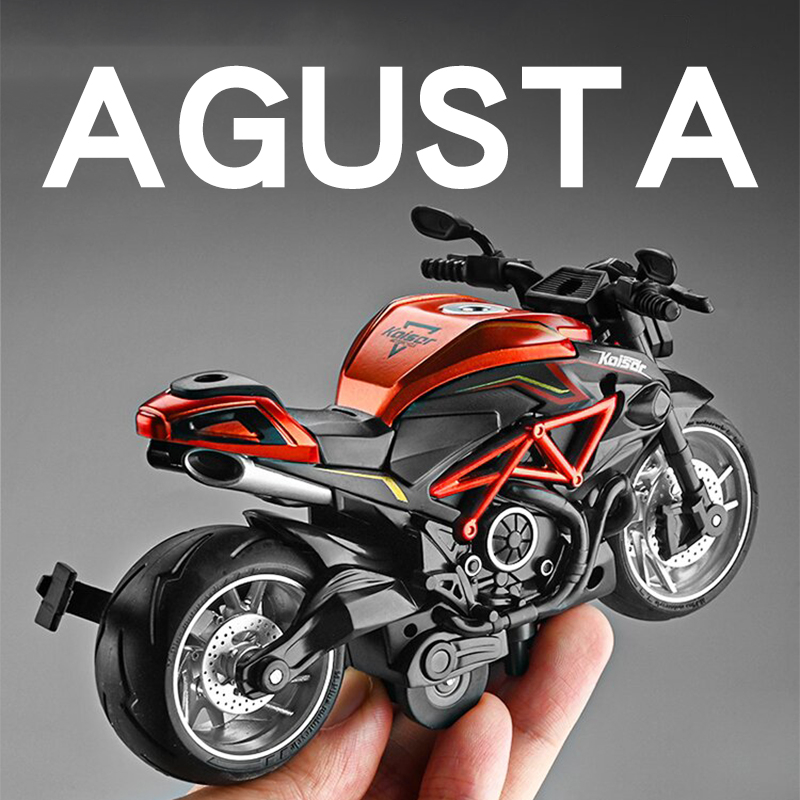 1:12 Alloy Series Classic Racing Pull Back Sports Bike With Flashing Lights And Sounds