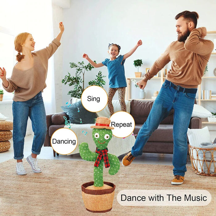 Electronic Rechargeable Shake Dancing Cactus Funny Singing Wriggle Dancing Educational Toy - Image 2