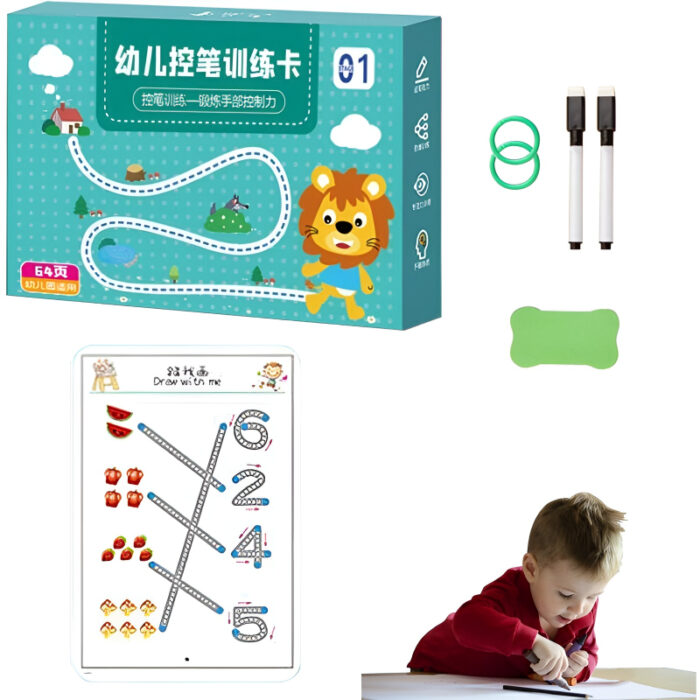 Reusable Magic Pen Control Workbook Set For Kids – Mastering Lines, Shapes, And Patterns In Handwriting And Drawing - Image 5