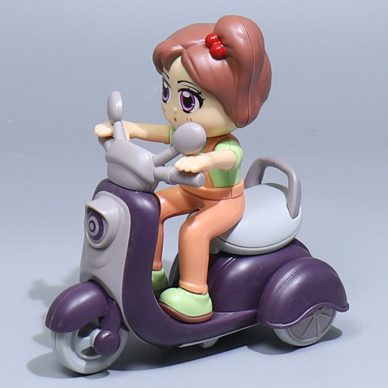 Cartoon Mini Interia Function Funny Motorbike Toy With 360 Degree Rotation Turn Up Function