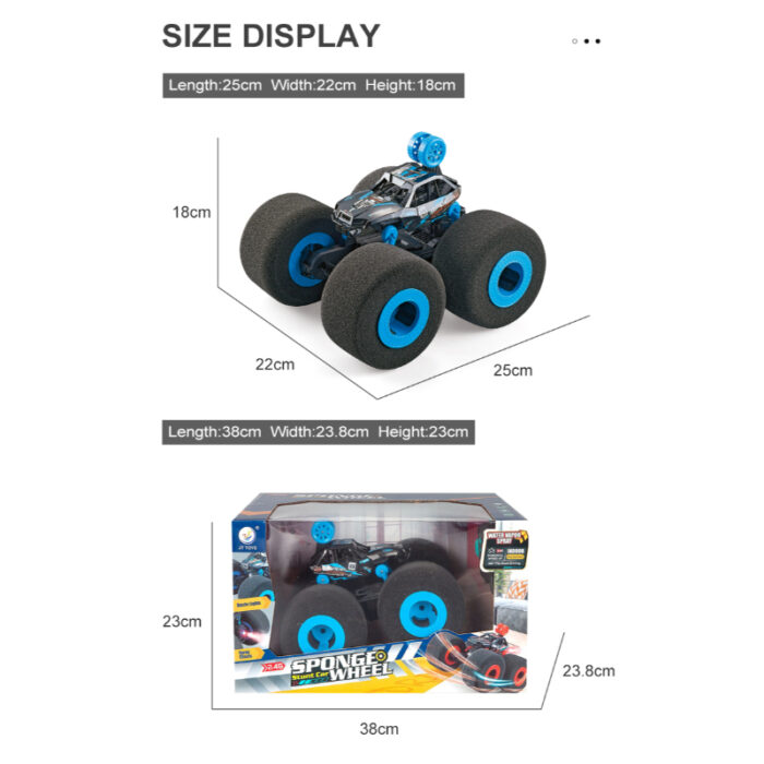 2.4G Lightweight Remote Control Sponge Wheel Water Spray Stunt Car - Image 4