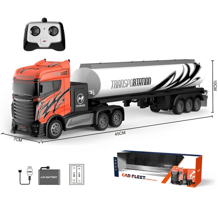 4 Channel 2.4GHz Remote Control 1:16 2WD Truck Trailer Toy For Kids - Image 8