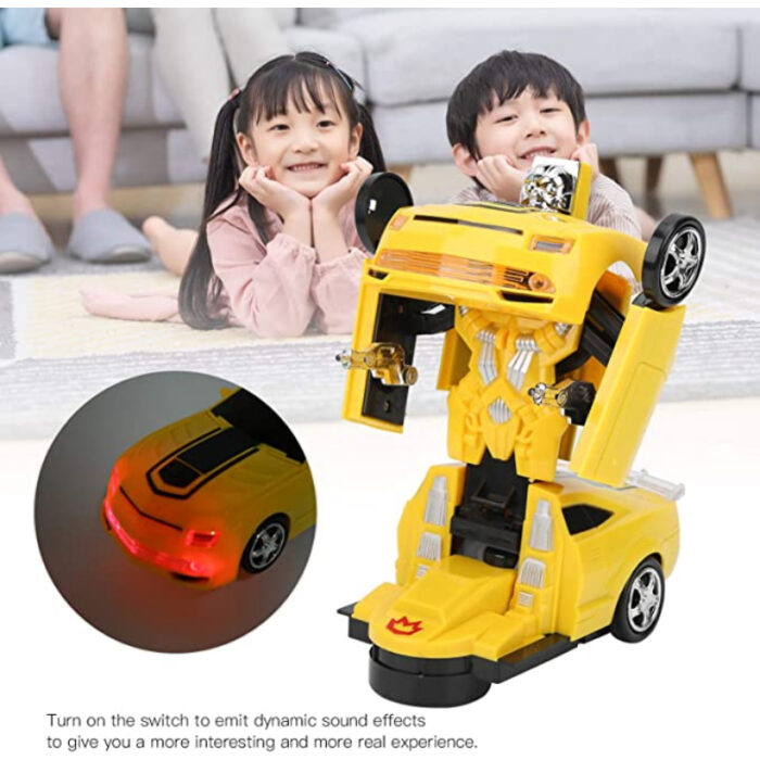2 in 1 Cool Lighting Electric Racing Car Transformer Robots - Image 4