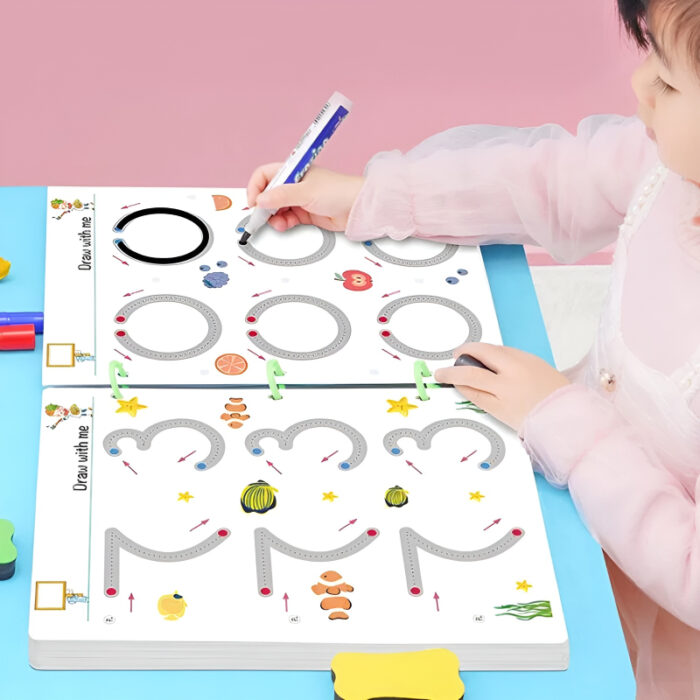 Reusable Magic Pen Control Workbook Set For Kids – Mastering Lines, Shapes, And Patterns In Handwriting And Drawing - Image 2