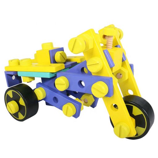 Wooden Nut Combination of Hundred Variable Car for Kids