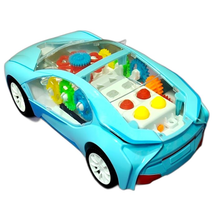 Futuristic Designed Remote-Controlled Toy Car With LED Light Gear Rotation - Image 3