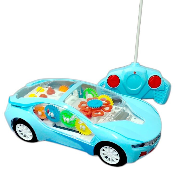 Futuristic Designed Remote-Controlled Toy Car With LED Light Gear Rotation - Image 4