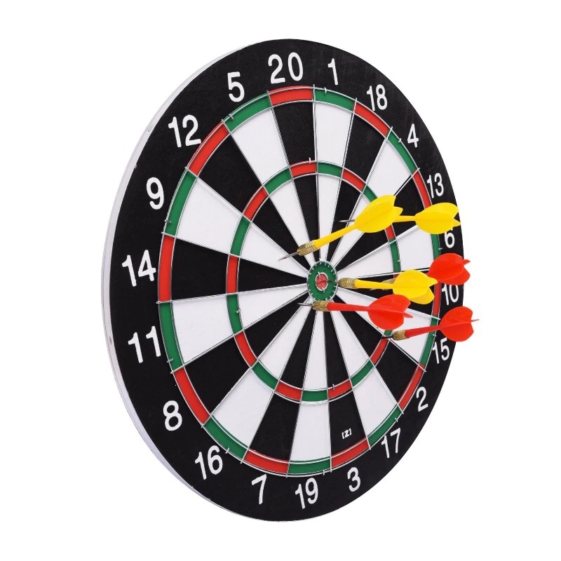6 Darts & Darts Board Sports Exercise Double Sided Target Game