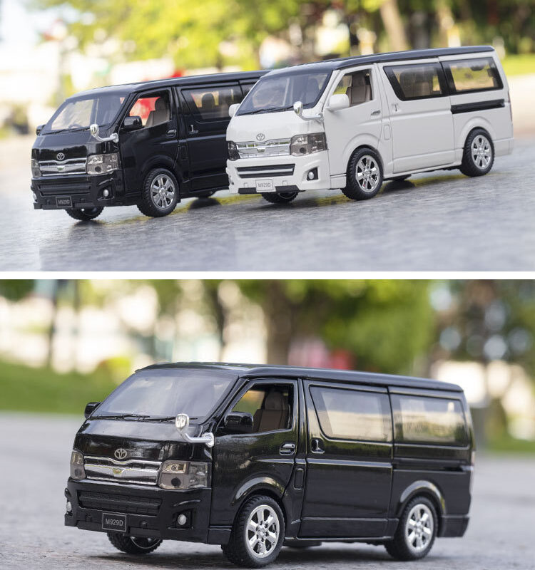High Simulation 1:32 Toyota Hiace Alloy Die-Cast Model MPV Vehicle With Sound And Light