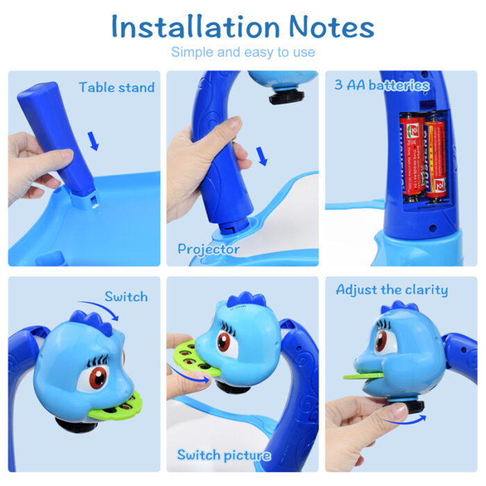 3-In-1 Frozen Creative Projection Painting Table For Kids Creative - Image 6
