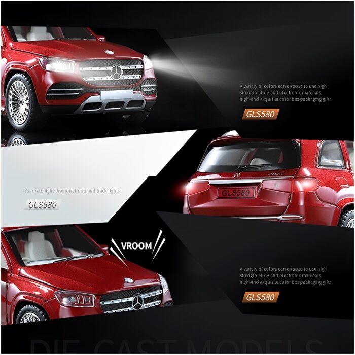 Mercedes-Benz GLS 580 SUV 1/24 Alloy Model Die-Cast Car Toy - Image 2