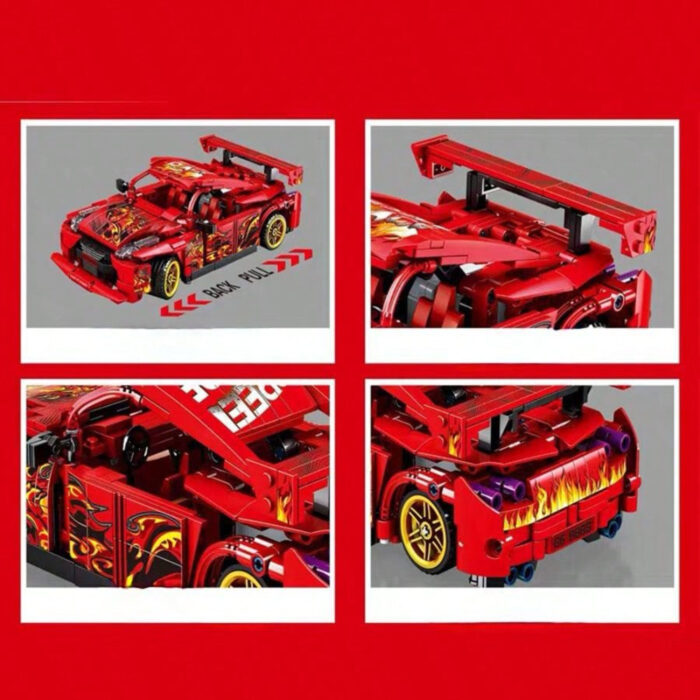 Creative 677Pcs Technical Building Realistic Model Racing Car Toy - Image 3