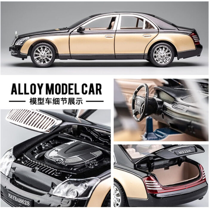 1:24 Maybach 62S Classic Alloy Die-Cast Model Car With Sound And Light - Image 4