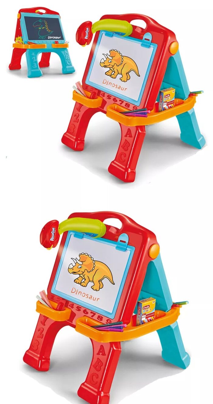 3 In 1 Drawing Projector Tablet Plastic Black Board Chalk White Board Erasable Painting Board Set Kids - Image 3