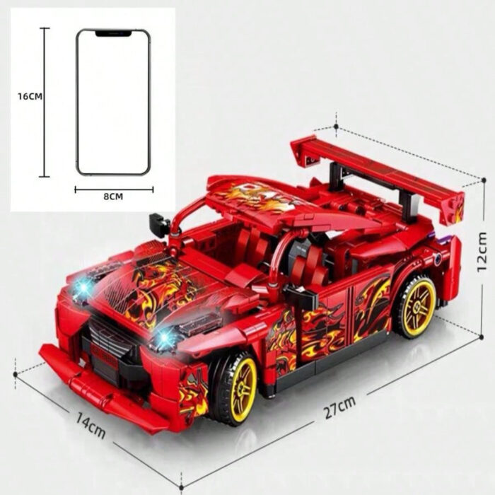Creative 677Pcs Technical Building Realistic Model Racing Car Toy - Image 2