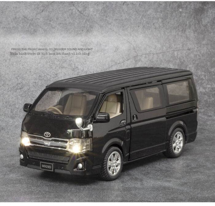 High Simulation 1:32 Toyota Hiace Alloy Die-Cast Model MPV Vehicle With Sound And Light - Image 10