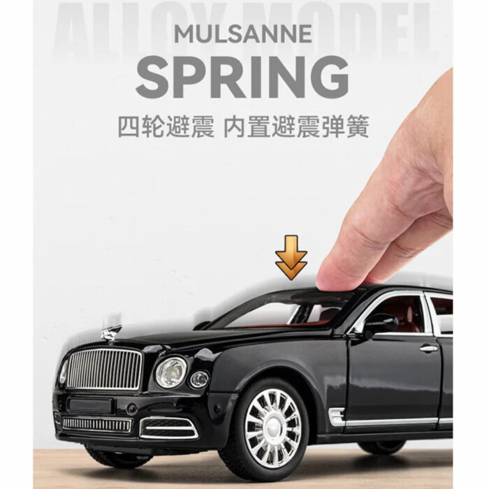 1:24 Bentley Mulsanne Alloy Die-Cast Model Car With Sound & Light - Image 8