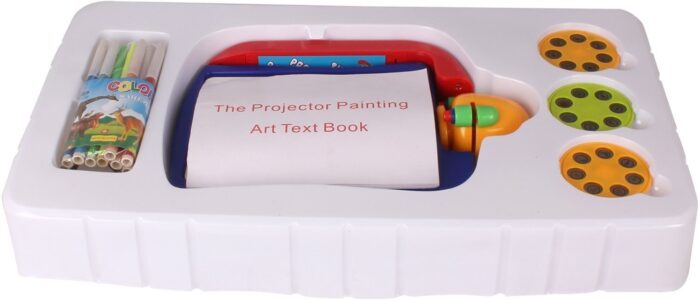 Projector Painting Activity Toy Learning Kit With Changeable Slides And 21 Shades Paper Book - Image 5