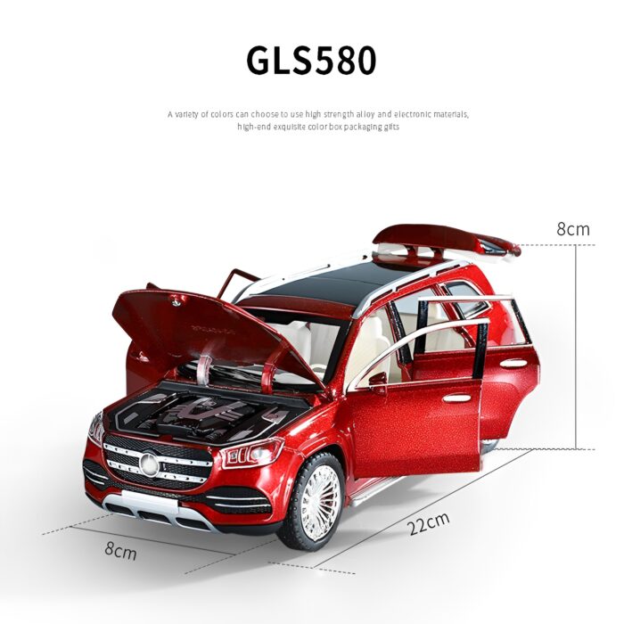Mercedes-Benz GLS 580 SUV 1/24 Alloy Model Die-Cast Car Toy - Image 9