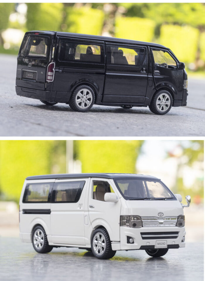 High Simulation 1:32 Toyota Hiace Alloy Die-Cast Model MPV Vehicle With Sound And Light - Image 8
