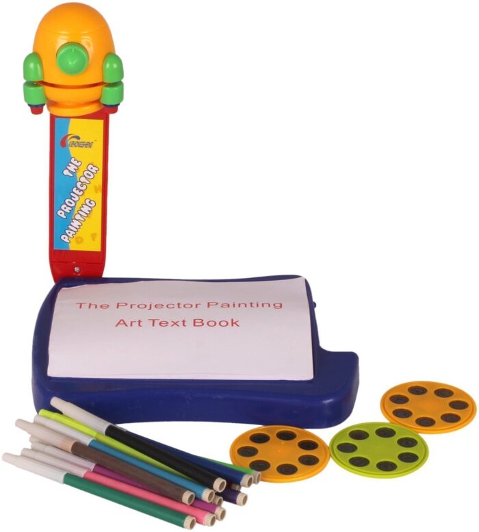 Projector Painting Activity Toy Learning Kit With Changeable Slides And 21 Shades Paper Book - Image 3