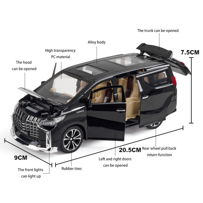 Dynamic Drive Explorer Alphard Feature-Packed Die-Cast Metal Model Car With Light And Sound - Image 8