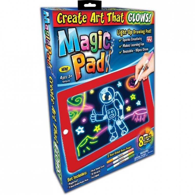 Kids 3D Magic Pad LED Writing Magic Board With Pen Brush - Image 5