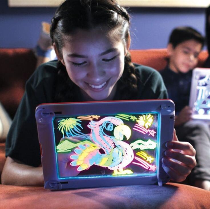 Best_kids_3D_Magic_Pad_LED_Writing_Board_Magic_Board_With_Pen_Brush