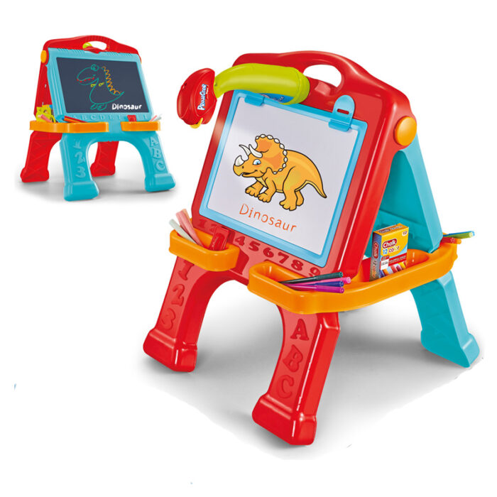 3 In 1 Drawing Projector Tablet Plastic Black Board Chalk White Board Erasable Painting Board Set Kids - Image 7