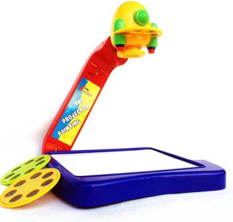 Projector Painting Activity Toy Learning Kit With Changeable Slides And 21 Shades Paper Book